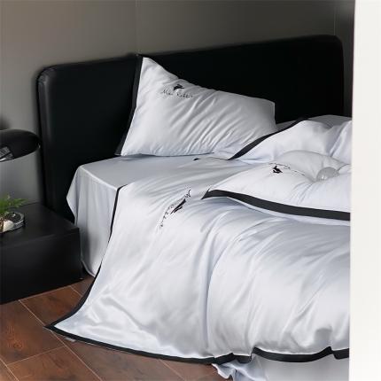 91家纺网 家纺一手货源 找家纺 涞澳 2023新款60天丝四件套-萌萌兔 萌萌兔-海蓝