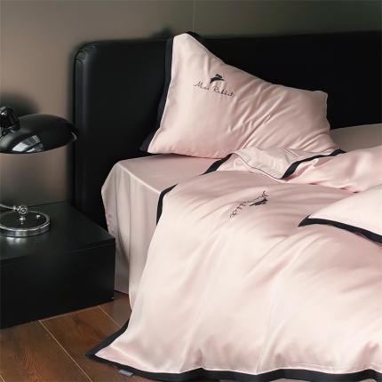 91家纺网 家纺一手货源 找家纺 涞澳 2023新款60天丝四件套-萌萌兔 萌萌兔-梅子