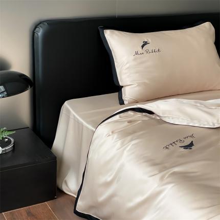 涞澳 2023新款60天丝四件套-萌萌兔 萌萌兔-浅沙金