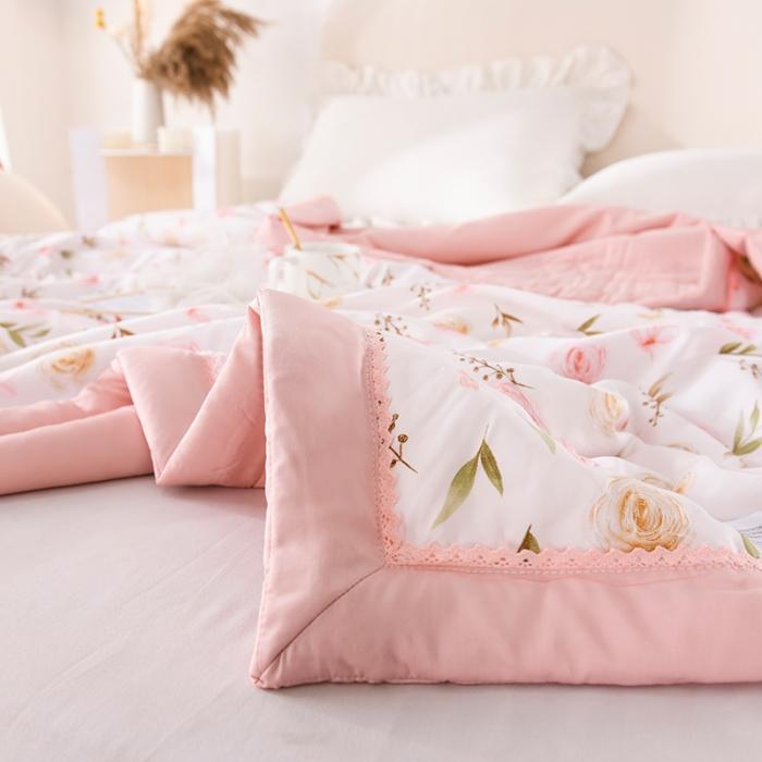 91家纺网 家纺一手货源 找家纺 天丝印花夏凉被 夏被被子空调被