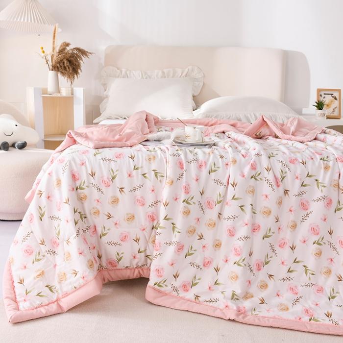 91家纺网 家纺一手货源 找家纺 天丝印花夏凉被 夏被被子空调被