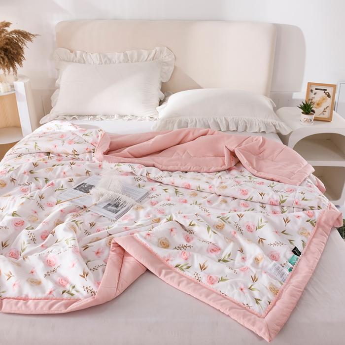 91家纺网 家纺一手货源 找家纺 天丝印花夏凉被 夏被被子空调被