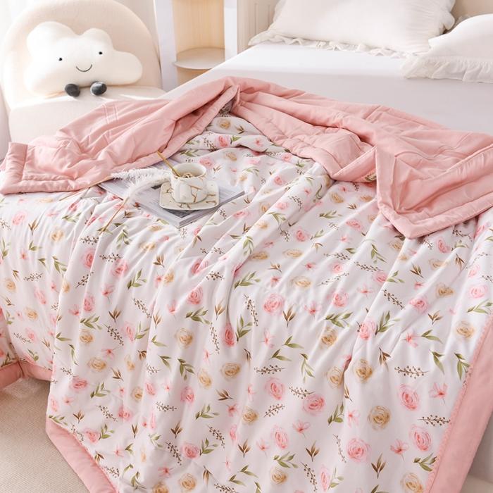 91家纺网 家纺一手货源 找家纺 天丝印花夏凉被 夏被被子空调被