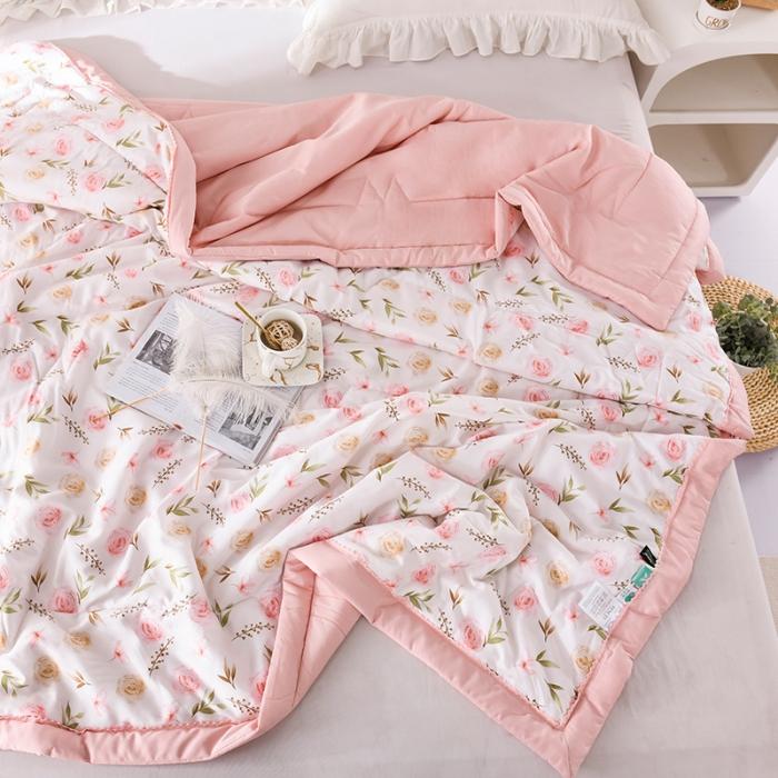 91家纺网 家纺一手货源 找家纺 天丝印花夏凉被 夏被被子空调被