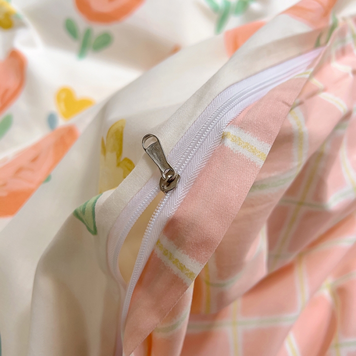 91家纺网 家纺一手货源 找家纺 百寐 2024小清新碎花卡通13372全棉四件套纯棉床单床笠款 花蜜