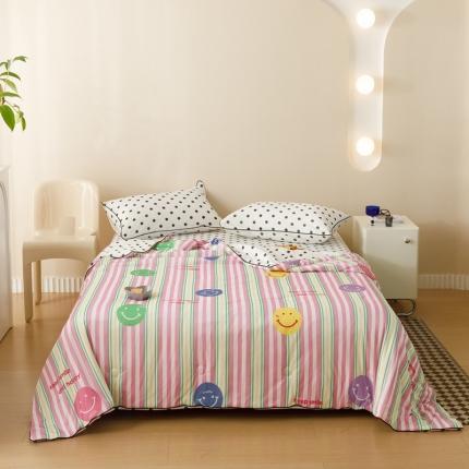 91家纺网 家纺一手货源 找家纺 有货 2023新款时尚针织系列夏被四件套 斯迈尔