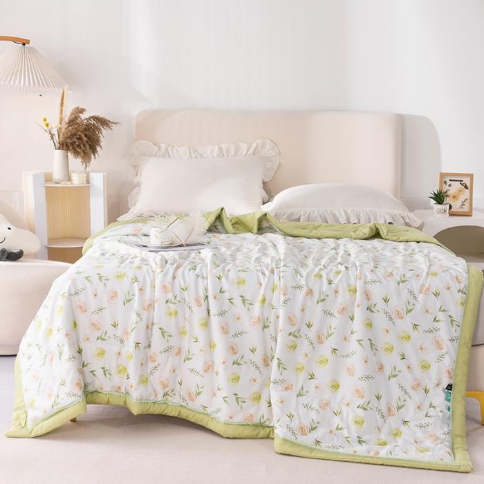 91家纺网 家纺一手货源 找家纺 天丝印花夏凉被 夏被被子空调被