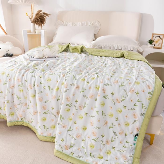 91家纺网 家纺一手货源 找家纺 天丝印花夏凉被 夏被被子空调被