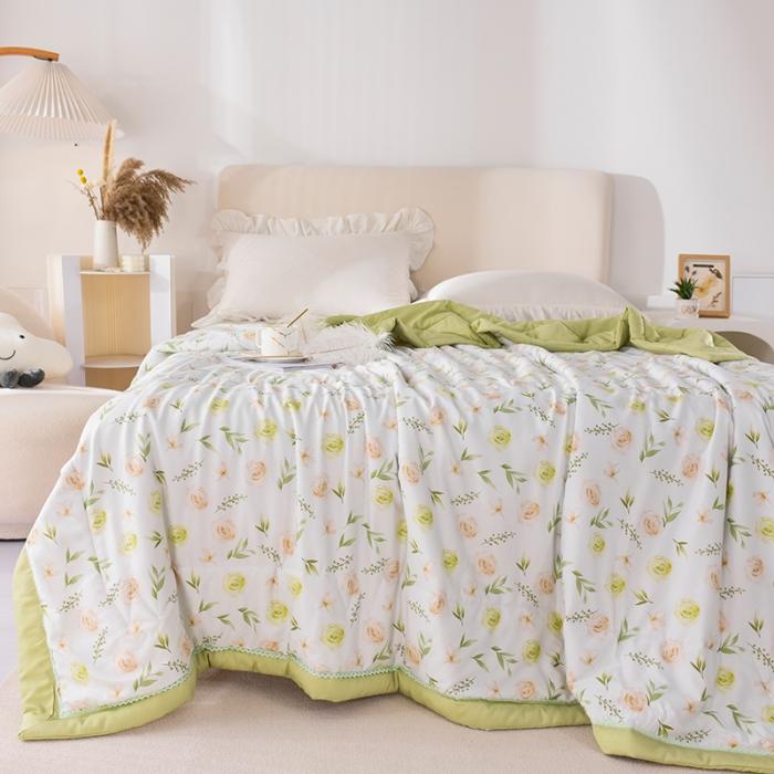 91家纺网 家纺一手货源 找家纺 天丝印花夏凉被 夏被被子空调被