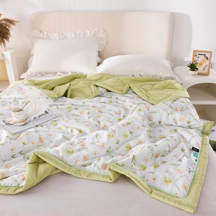 91家纺网 家纺一手货源 找家纺 天丝印花夏凉被 夏被被子空调被