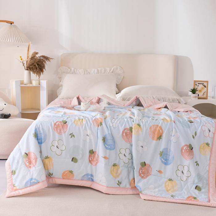 91家纺网 家纺一手货源 找家纺 天丝印花夏凉被 夏被被子空调被