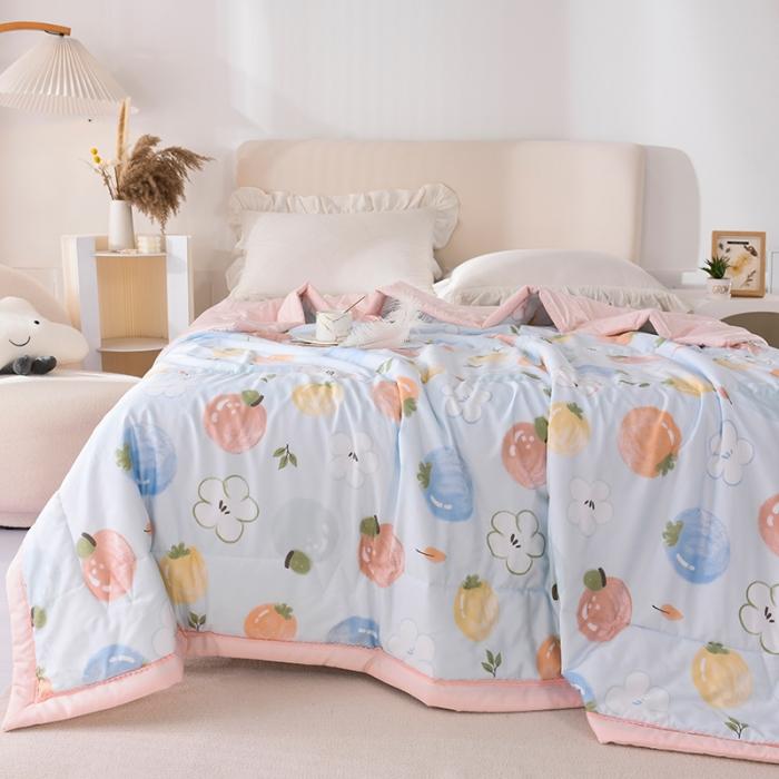 91家纺网 家纺一手货源 找家纺 天丝印花夏凉被 夏被被子空调被