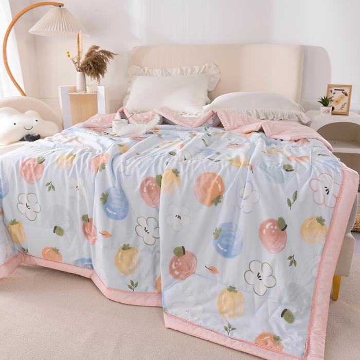 91家纺网 家纺一手货源 找家纺 天丝印花夏凉被 夏被被子空调被