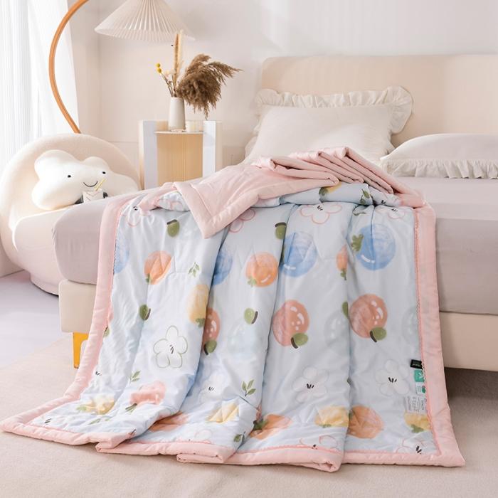 91家纺网 家纺一手货源 找家纺 天丝印花夏凉被 夏被被子空调被