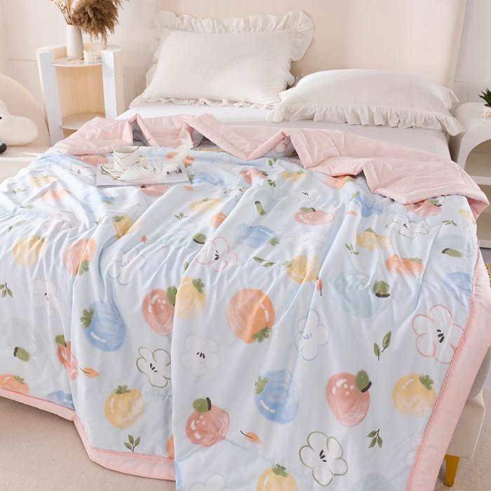 91家纺网 家纺一手货源 找家纺 天丝印花夏凉被 夏被被子空调被