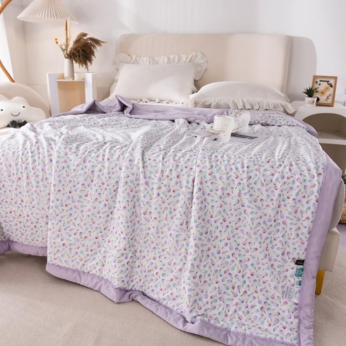 91家纺网 家纺一手货源 找家纺 天丝印花夏凉被 夏被被子空调被