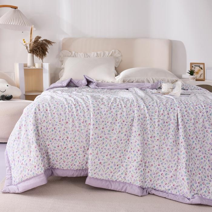 91家纺网 家纺一手货源 找家纺 天丝印花夏凉被 夏被被子空调被