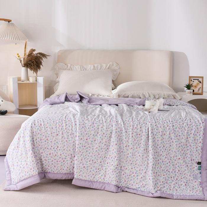 91家纺网 家纺一手货源 找家纺 天丝印花夏凉被 夏被被子空调被