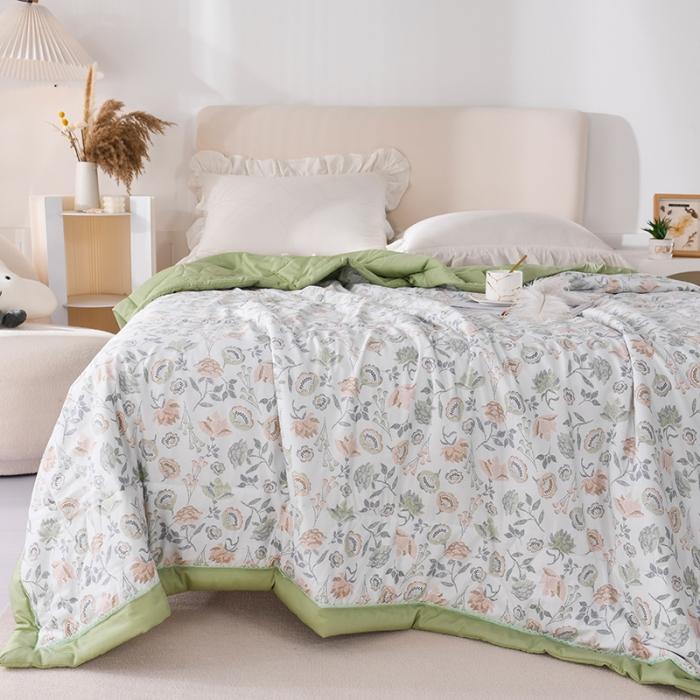 91家纺网 家纺一手货源 找家纺 天丝印花夏凉被 夏被被子空调被