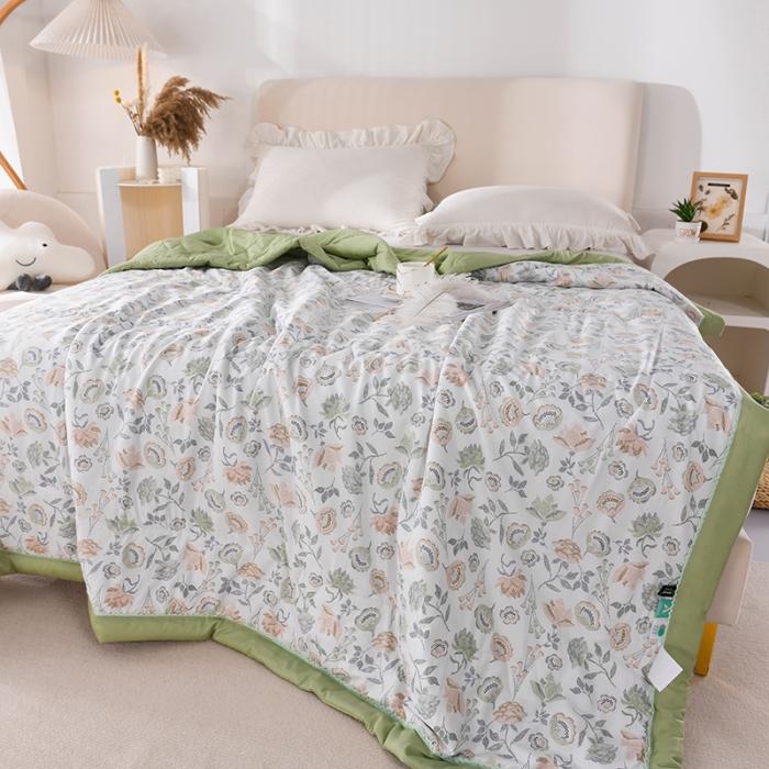 91家纺网 家纺一手货源 找家纺 天丝印花夏凉被 夏被被子空调被