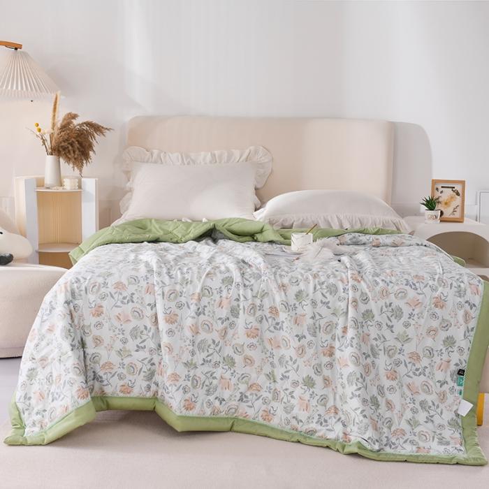 91家纺网 家纺一手货源 找家纺 天丝印花夏凉被 夏被被子空调被