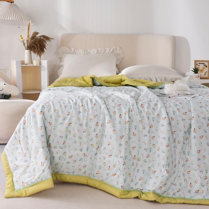 91家纺网 家纺一手货源 找家纺 天丝印花夏凉被 夏被被子空调被