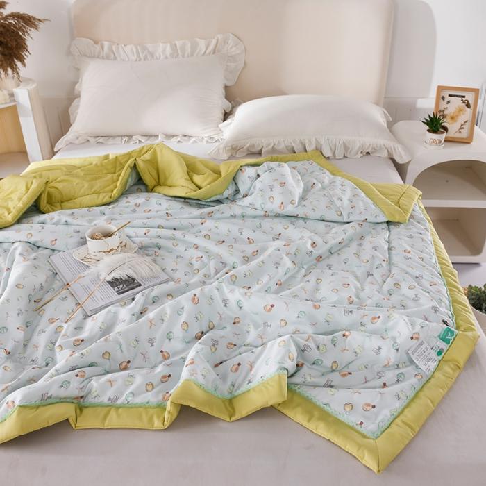 91家纺网 家纺一手货源 找家纺 天丝印花夏凉被 夏被被子空调被