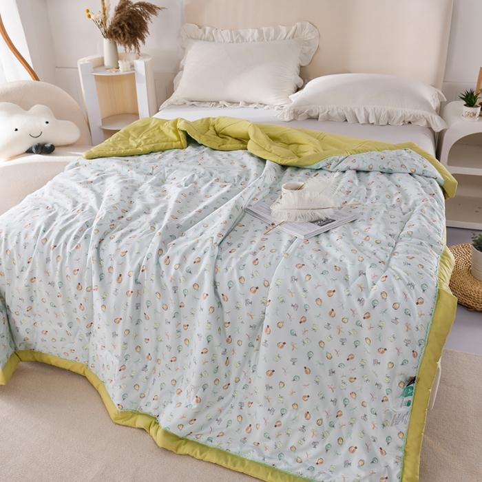 91家纺网 家纺一手货源 找家纺 天丝印花夏凉被 夏被被子空调被