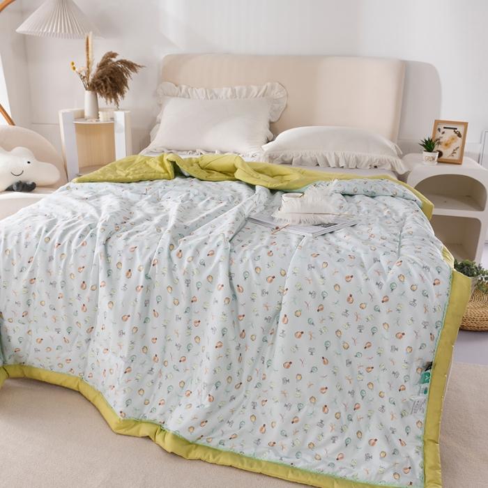 91家纺网 家纺一手货源 找家纺 天丝印花夏凉被 夏被被子空调被