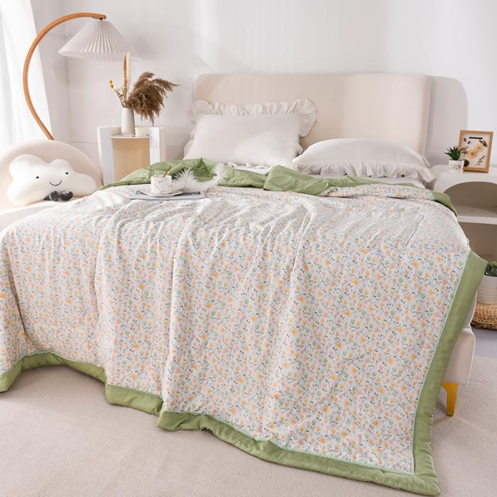 91家纺网 家纺一手货源 找家纺 天丝印花夏凉被 夏被被子空调被