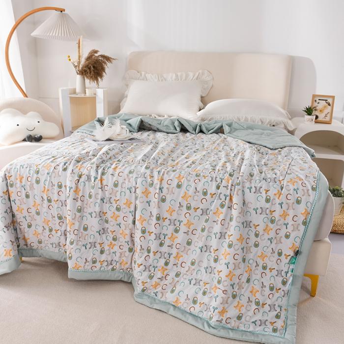 91家纺网 家纺一手货源 找家纺 天丝印花夏凉被 夏被被子空调被