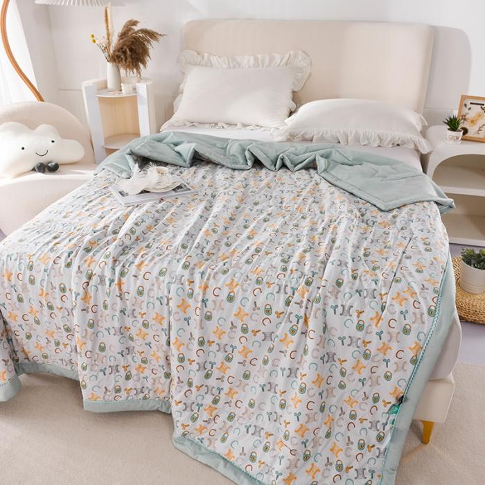 91家纺网 家纺一手货源 找家纺 天丝印花夏凉被 夏被被子空调被