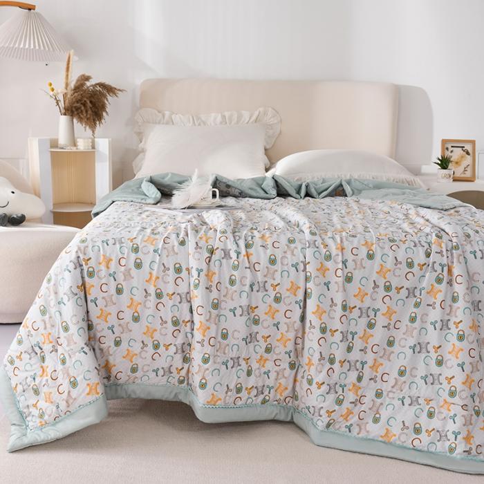 91家纺网 家纺一手货源 找家纺 天丝印花夏凉被 夏被被子空调被