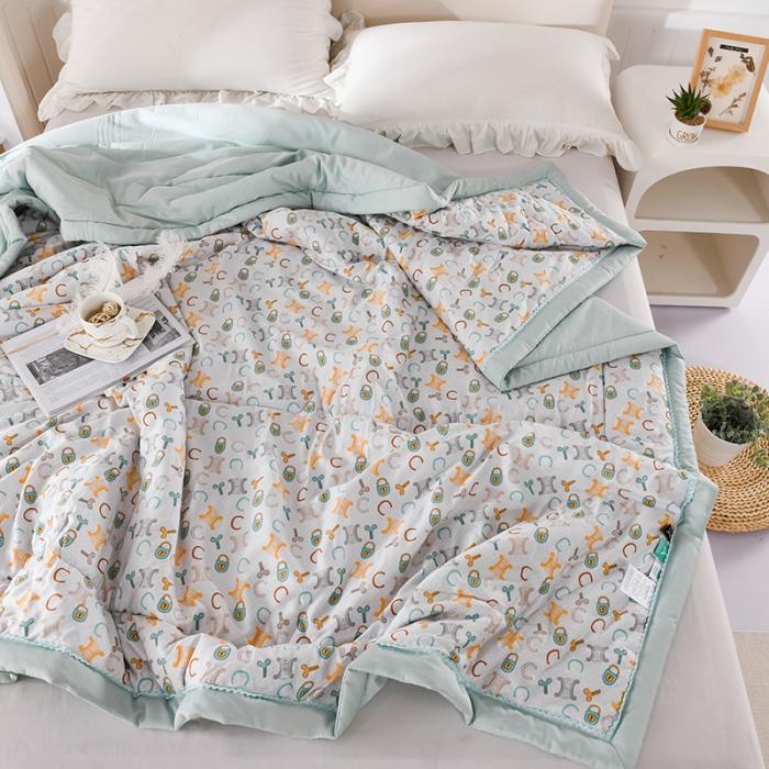 91家纺网 家纺一手货源 找家纺 天丝印花夏凉被 夏被被子空调被