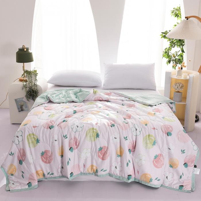 91家纺网 家纺一手货源 找家纺 天丝印花夏凉被 夏被被子空调被