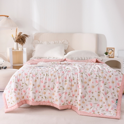 91家纺网 家纺一手货源 找家纺 天丝印花夏凉被 夏被被子空调被