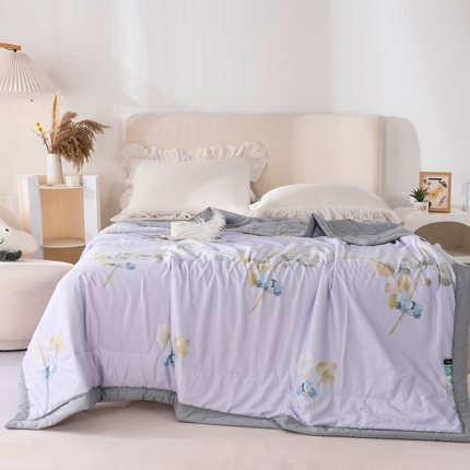 91家纺网 家纺一手货源 找家纺 天丝印花夏凉被 夏被被子空调被