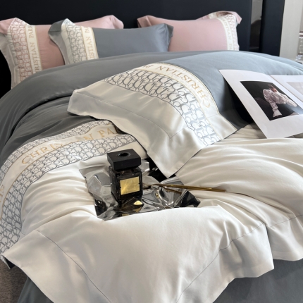 91家纺网 家纺一手货源 找家纺 奥汀洛2024新品工艺款水洗冰丝真丝刺绣直播四件套