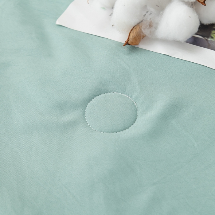 91家纺网 家纺一手货源 找家纺 森林人 2023新款A类无印风水洗棉大豆夏被 薄荷绿