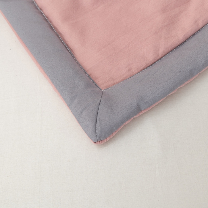 91家纺网 家纺一手货源 找家纺 森林人 2023新款A类无印风水洗棉大豆夏被 豆沙