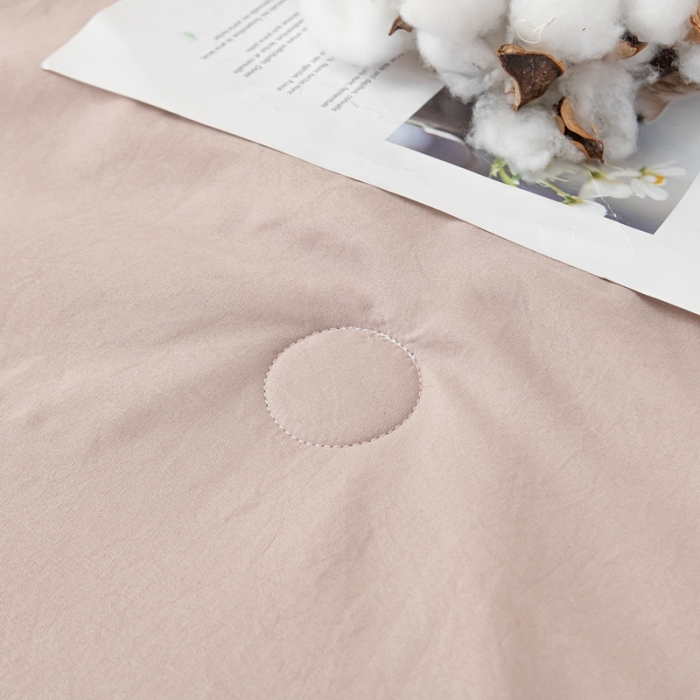 91家纺网 家纺一手货源 找家纺 森林人 2023新款A类无印风水洗棉大豆夏被 卡其