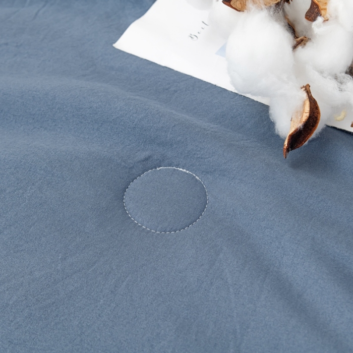 91家纺网 家纺一手货源 找家纺 森林人 2023新款A类无印风水洗棉大豆夏被 牛仔蓝