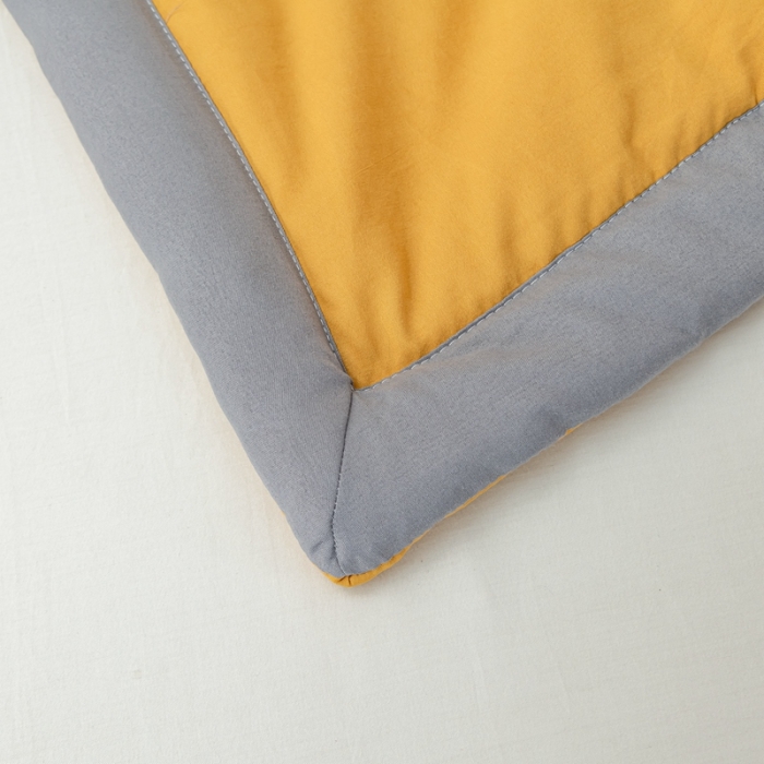 91家纺网 家纺一手货源 找家纺 森林人 2023新款A类无印风水洗棉大豆夏被 柠檬黄