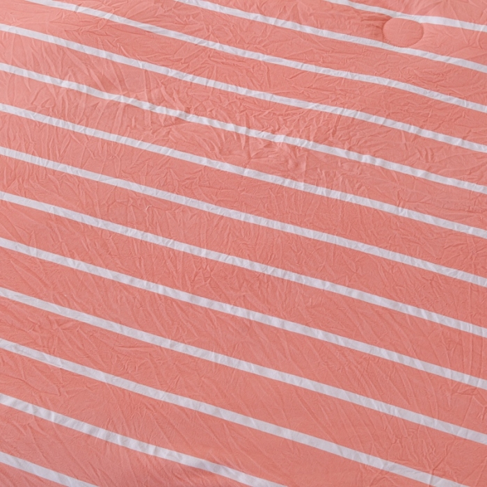 91家纺网 家纺一手货源 找家纺 森林人 2023新款A类无印风水洗棉大豆夏被 条纹玉