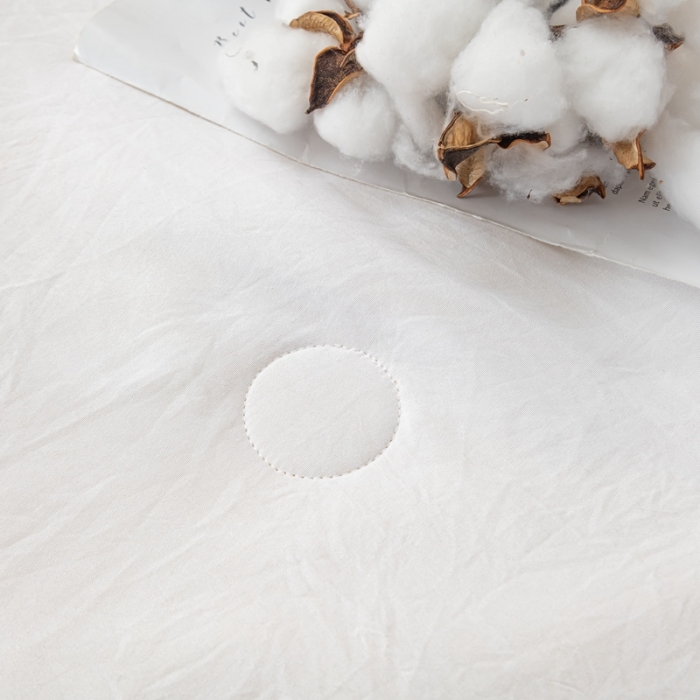 91家纺网 家纺一手货源 找家纺 森林人 2023新款A类无印风水洗棉大豆夏被 珍珠白