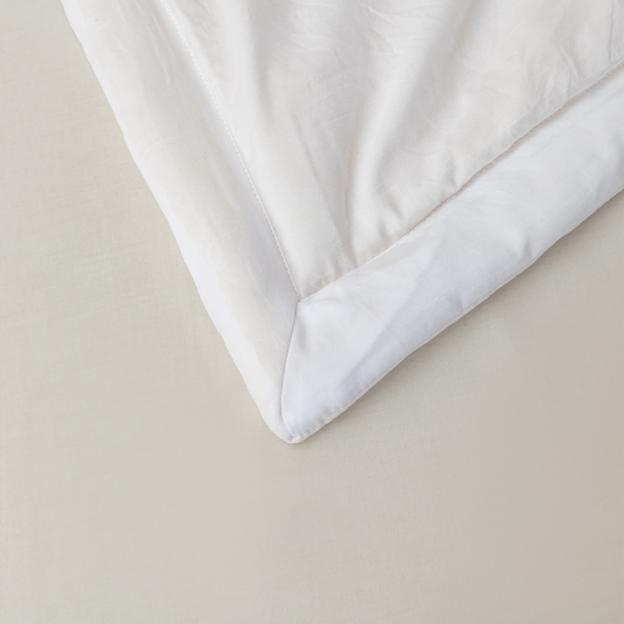 91家纺网 家纺一手货源 找家纺 森林人 2023新款A类无印风水洗棉大豆夏被 珍珠白