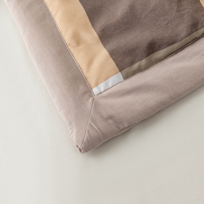 91家纺网 家纺一手货源 找家纺 森林人 2023新款A类无印风水洗棉大豆夏被 咖大格