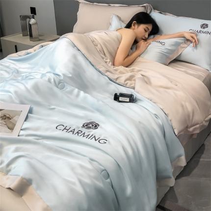 91家纺网 家纺一手货源 找家纺 （总）无界 2024新款水洗真丝贝琳达系列夏被