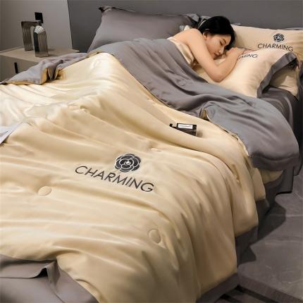 91家纺网 家纺一手货源 找家纺 （总）无界 2024新款水洗真丝贝琳达系列夏被