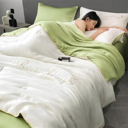 91家纺网 家纺一手货源 找家纺 （总）无界 2024新款盛夏系列水洗真丝刺绣夏被